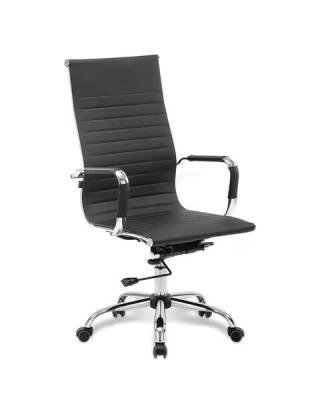 Кресло офисное  "Energy EX-509", экокожа, хром, черное, 530862