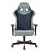 Кресло игровое геймерское Бюрократ VIKING 7 KNIGHT BL FABRIC синий текстиль/эко.кожа крестовина металл. Фото товара с разных ракурсов.