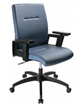 Кресло бюрократ CH-560AXSN (Сине-серая экокожа)