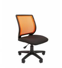Кресло chairman 699 без подлокотников (черно-оранжевый текстиль + сетка)
