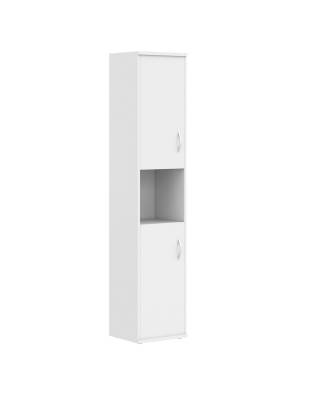 Шкаф колонка с комплектом глухих малых дверей СУ-1.5(L) Белый 406*365*1975 