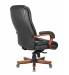 Кресло руководителя Бюрократ T-9925WALNUT/BLACK черный кожа крестовина дерево. Фото товара с разных ракурсов.