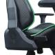 Кресло компьютерное  "GT Carbon GM-120", две подушки, экокожа, черное/зеленое, 531929. Фото товара с разных ракурсов.
