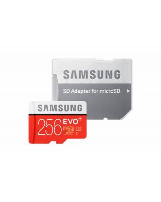 Флеш карта microSD 256Gb Class10 Samsung MB-MC256DA/RU EVO PLUS + adapter