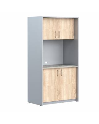Шкаф для посуды SCB 120.1 Дуб Сонома светлый/Металлик 1030х600х2000 главное фото