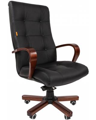 Офисное кресло Chairman 424WD Россия черная кожа