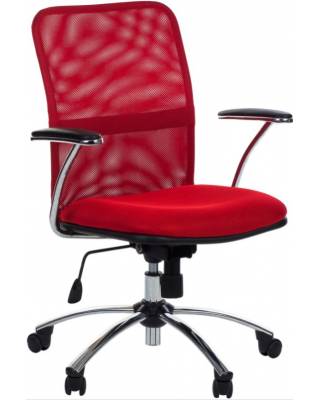 Кресло Форум + (красная ткань TW) хром