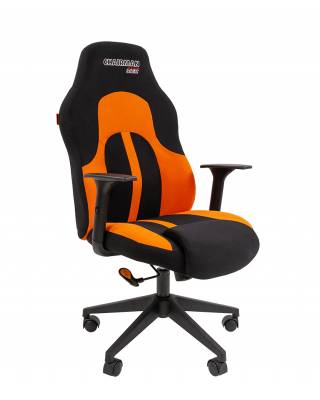 Игровое кресло Chairman game 11 Россия (текстиль черно-оранжевый)