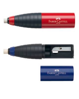 Точилка для карандашей механическая Faber-Castell 1 отверстие пластик синий/красный