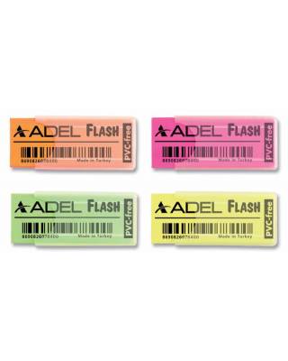 Ластик Adel FLASH 227-0784-000 50x19.5x10мм каучук ассорти прозрачный пластик. чехол главное фото