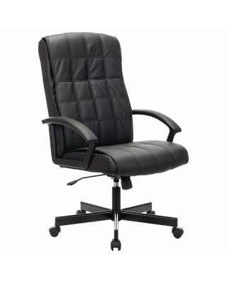 Кресло офисное BRABIX Quadro EX-524, компактная упаковка, экокожа, черное, 532104