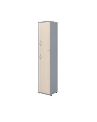 Шкаф колонка с глухой малой и средней дверьми СУ-1.8(R) Клен/Металлик 406*365*1975 