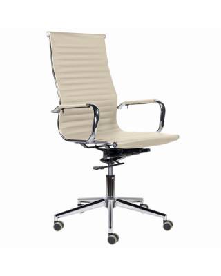 Кресло офисное  PREMIUM "Intense EX-531", экокожа, хром, бежевое, 532541