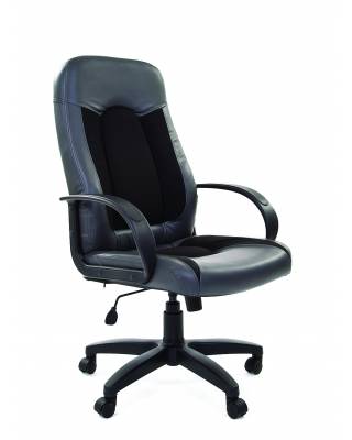 Офисное кресло Chairman 429 Россия экопремиум серый+ткань 10-356 черная