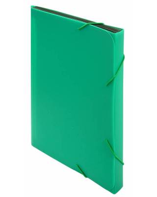Папка на резинке Бюрократ -BPR6GRN 6 отдел. A4 пластик 0.7мм зеленый