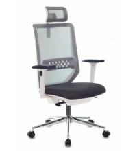 Кресло руководителя Бюрократ MC-W612N-H темно-серый TW-04 38-417 с подголов. крестовина металл хром пластик белый
