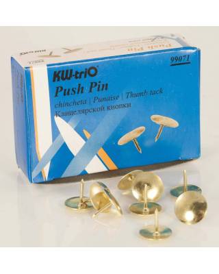 Кнопки Kw-Trio 99071 d=10.5мм золотистый (упак.:100шт) картонная коробка