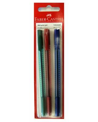 Ручка шариковая Faber-Castell Grip 2020 (263417) 3цв. блистер