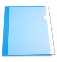 Папка-уголок Бюрократ -E310/1BLU A4 пластик 0.18мм синий