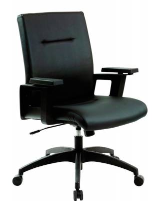 Кресло бюрократ CH-560AXSN (Черная экокожа)