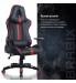 Кресло компьютерное  "GT Carbon GM-120", две подушки, экокожа, черное/красное, 531931. Фото товара с разных ракурсов.
