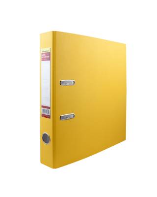 Регистратор картонный с PVC покрытием 355020-05 50мм, без окантовки, карман на корешке, цв. желтый, 