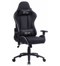 Кресло игровое Cactus CS-CHR-030BLS черный/серебристый эко.кожа с подголов. крестов. сталь