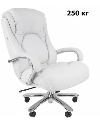 Кресло руководителя СHAIRMAN 402 (белая натуральная кожа)