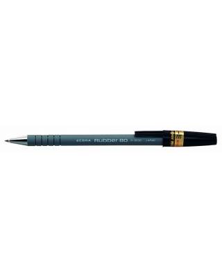 Ручка шариковая Zebra RUBBER 80 (R-8000-BK) 0.7мм корпус кауч.микропор. черный