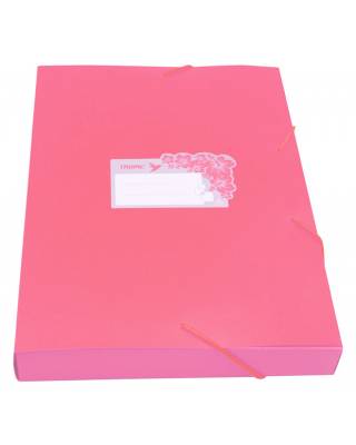 Папка-короб на резинке Бюрократ Tropic -TR520PINK пластик 0.7мм корешок 40мм A4 розовый