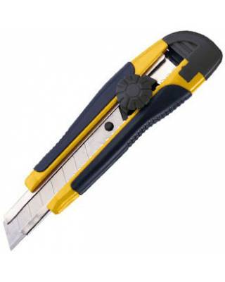 Нож канцелярский Alco 117 шир.лез.18мм усиленный желтый блистер