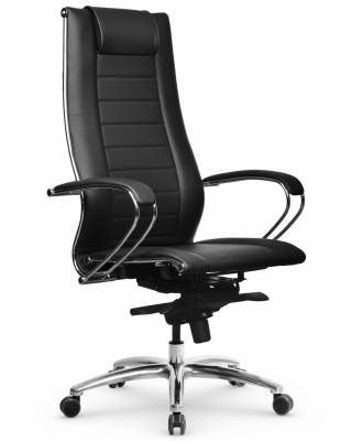 Кресло руководителя Samurai Lux 2 (черная перфорированная кожа)