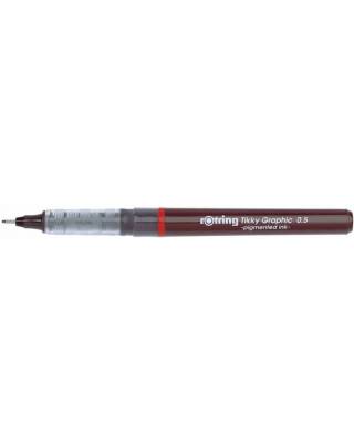 Ручка для черчения Rotring Tikky Graphic 1904756 0.5мм черн.:черные корпус бордовый