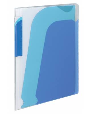 Папка-уголок Kokuyo Novita RA-N205B 5 внутр.карман A4 карм.Zip заст. синий/голубой