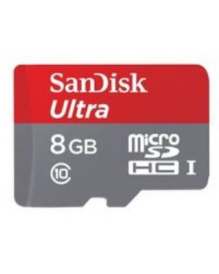Флеш карта microSDHC 8Gb Class10 Sandisk SDSDQUAN-008G-G4A Ultra Android + adapter