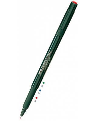Ручка капиллярная Faber-Castell Finepen (151163) зеленые чернила