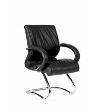 Офисное кресло Chairman 445 Россия кожа черная