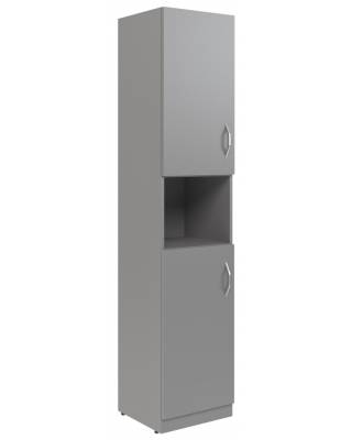 Шкаф колонка с 2-мя глухими малыми дверьми SR-5U.4(R) Серый 386х375х1815
