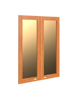 Двери стеклянные рамочные RGFD 42-2 Орех Гарда/Бронза 