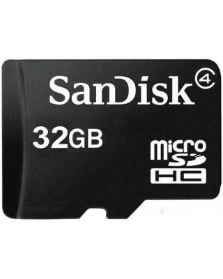 Флеш карта microSDHC 32Gb Class4 Sandisk SDSDQM-032G-B35A + adapter