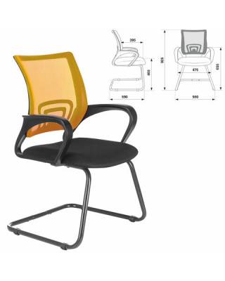 Кресло для приемных и переговорных  "Fly CF-100", оранжевое/черное, 532088