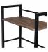 Стол на металлокаркасе BRABIX LOFT CD-005, 1200х520х1200 мм, 3 полки, цвет морёный дуб, 641221. Фото товара с разных ракурсов.
