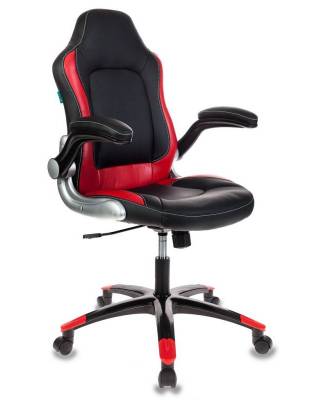 Кресло игровое Бюрократ VIKING-1/BL+RED черный/красный искусственная кожа