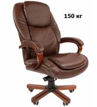 Кресло руководителя Сhairman 408, кожа+PU, коричневое