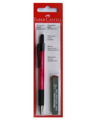 Карандаш механический Faber-Castell GRIP MATIC 263425 0.5мм с ластиком/запасные стержни красный блистер