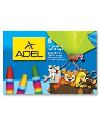 Мелки масляной пастели Adel Colour 428-0817-000 шестигранные 11.5мм 8цв. карт.коробка