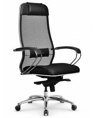 Кресло руководителя Samurai SL-1.04 черный (сетка/кожа)