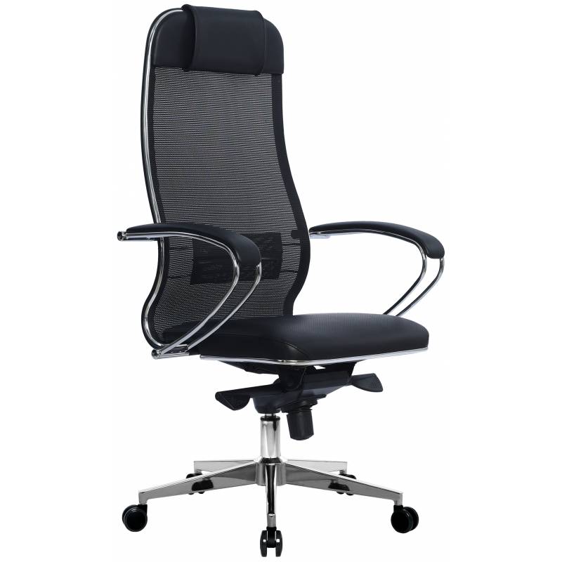 Эргономичное кресло руководителя Samurai Comfort - 1.01 черное главное фото