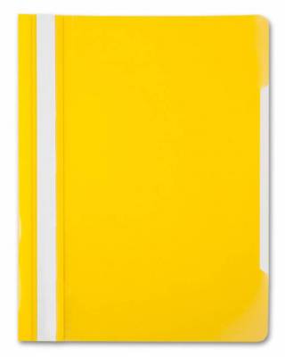 Папка-скоросшиватель Бюрократ -PS20YEL A4 прозрач.верх.лист пластик желтый