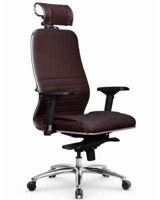 Кресло руководителя Samurai KL-3.04 коричневая кожа